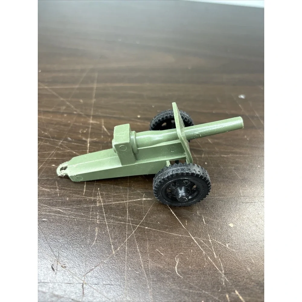 Vintage Tim-Mee Toys Plastic Green Cannon M3 Howitzer Made in USA